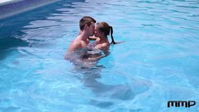 girl in the swimming pool