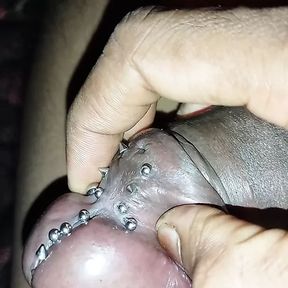 ASS AND PUSSY, INDIAN MAN SHOW OFF PIERCED PENIS, HAIRY COCK