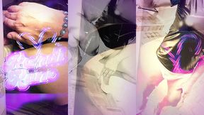 sissy slut shemale kandi kane does double dildo anal gape ass play