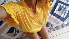 Cheating Housewife Takes Advantage of Her Husband's Absence to Show off Her Wet and Delicious Pussy to Her Fans on Social Media