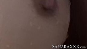Sahara Knite gets horny and masturbates in the shower