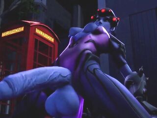 Overwatch Widowmaker shemale hentai screwing in the butt