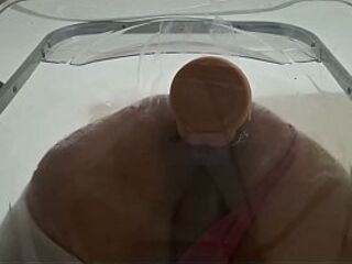 Bulky Butt Trans Gwen Tennyson Facesitting and Anal Screwed with Creampie throughout Clear Chair for the 1st Time