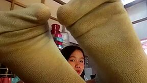 Stephanie S In Amateur Filipina Foot Tease #31 (double Tease +before Scho