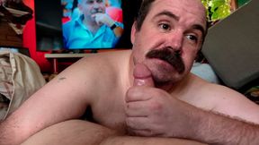 &quot;Man Safari&quot; Sexy bear Rusty Piper jerked by moustache daddy Don K Dick until they decide to fuck the cum out - cornfedMTdads