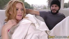 Interracial slut gets face covered in creamy jizz