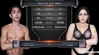 Valentina Bellucci Naked Wrestling Battle vs David Lee Sitting On His Face Then Penis Rides