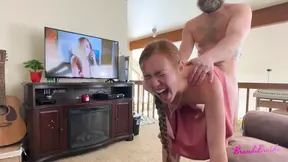 Caught Watching` Stepdad Deep Throats Innocent Stepdaughter