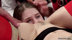 Lesbian lingerie party turns into wild anal orgy with huge cocks