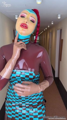 Woven latex dress