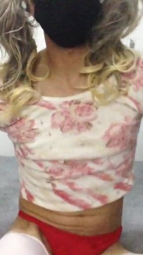 Femboy Riding a Dildo