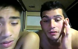 Amateur twinks fun on webcam
