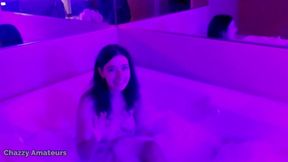 Purple Light Jacuzzi bath starring Chloe Faye