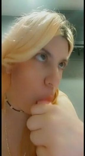 Bratty step sis spitting on sex toy