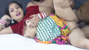 Desi Newly Married Husband Wife Hardcore Fuck in Sexy Saree Part 2