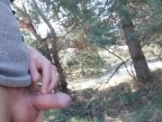 Young twink gets seen by a curious man while publicly jerking off at a nude beach!