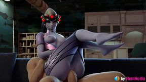 Widowmaker'_s Anal ASMR (3d animation with sounds) overwatch, ass fuck, big dick