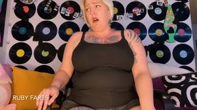 Burps and Farts in Black Jean Shorts