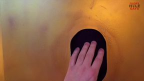XL cock deep in mouth at gloryhole