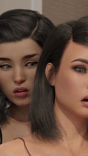 Having a Hard Time Anna & Jane Boobs Press Pussy Rub Over Dress