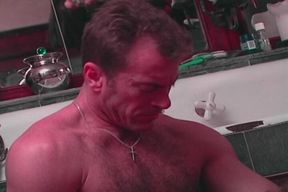 Seductive Brunette in the Bathroom: Passionate Oral Delight