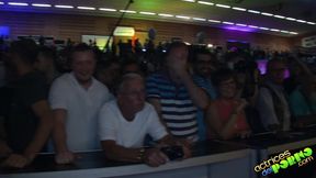 Fucking among the people of the erotic salon of Barcelona