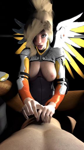 Overwatch Mercy Costume Lap Dance