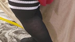 BBW Big Legs Super Long Socks Pull Off