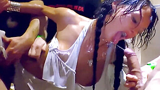 Hd Piss Drinking Teen Shower