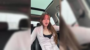 Squealing orgasm while driving a car, trip for coffee was a success!