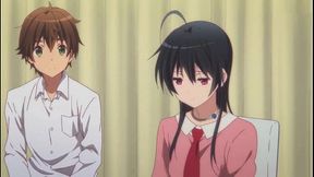 Romantic Chuunibyou Anime Couple Engage in Passionate Love Scene