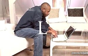 Interracial bangers see angel wicky suck big black monster cock for cum