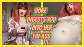 Vore Digests You Into Her Fat Ass