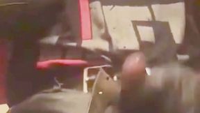 black dad leather jeans & gloves bbc rubbing to ejaculation