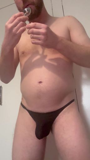 Male stud anal plug first time