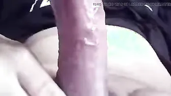 Daddy strokes his big cock in solo HD session