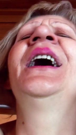 Blonde skinny gilf with extremely hairy pussy is really fucked again after a long time