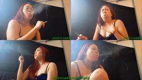 Let's have a Good Morning smoke together, Asian Goddess smoking in bed 98 Non Nude ****wmv****