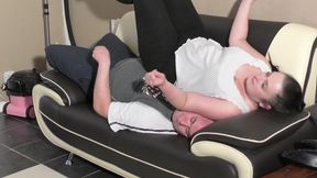Squishing Him Under Her Body