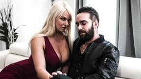 Frustrated curvy mature MILF ties up and dominates big dick stud