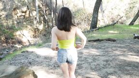 Beautiful teen Spencer Bradley enjoys sex in the park