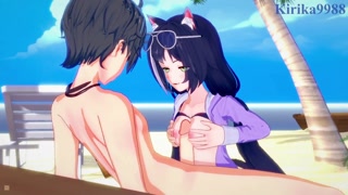 Karyl and Yuuki have deep sex on the beach. - Princess Connect! Re:Dive Hentai