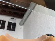 STROKING MY PIERCED COCK AND BUSTING ON UNDERWEAR