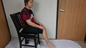 Upside down hand job during foot worship by Dylan (720)