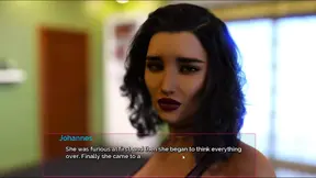 Sarah lets her dance partner touch her big boobs in 3D animation