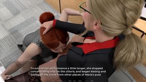 Moving Down: two lesbians, pussy licking, multiple orgasms in the office ep.37