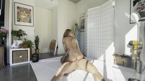 He Can't Resist Giving Me a Massage and Ends up Riding on My Cock