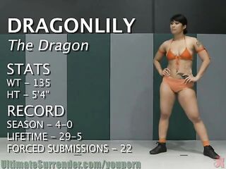 Dragon vs Female-dominator in Winner Bangs Loser Wrestling