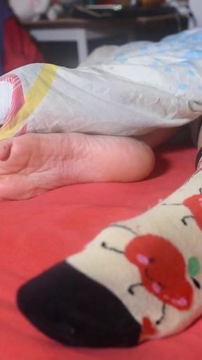 Two Footsie Girls in Bed