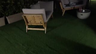 Huge Butt Doggyfuck by night on a outdoor italian terrace